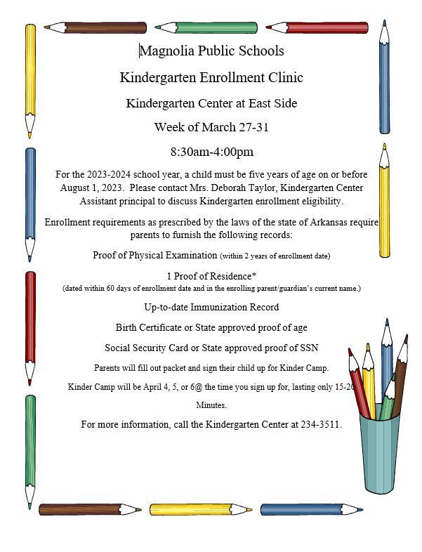 Kindergarten Enrollment Clinic
