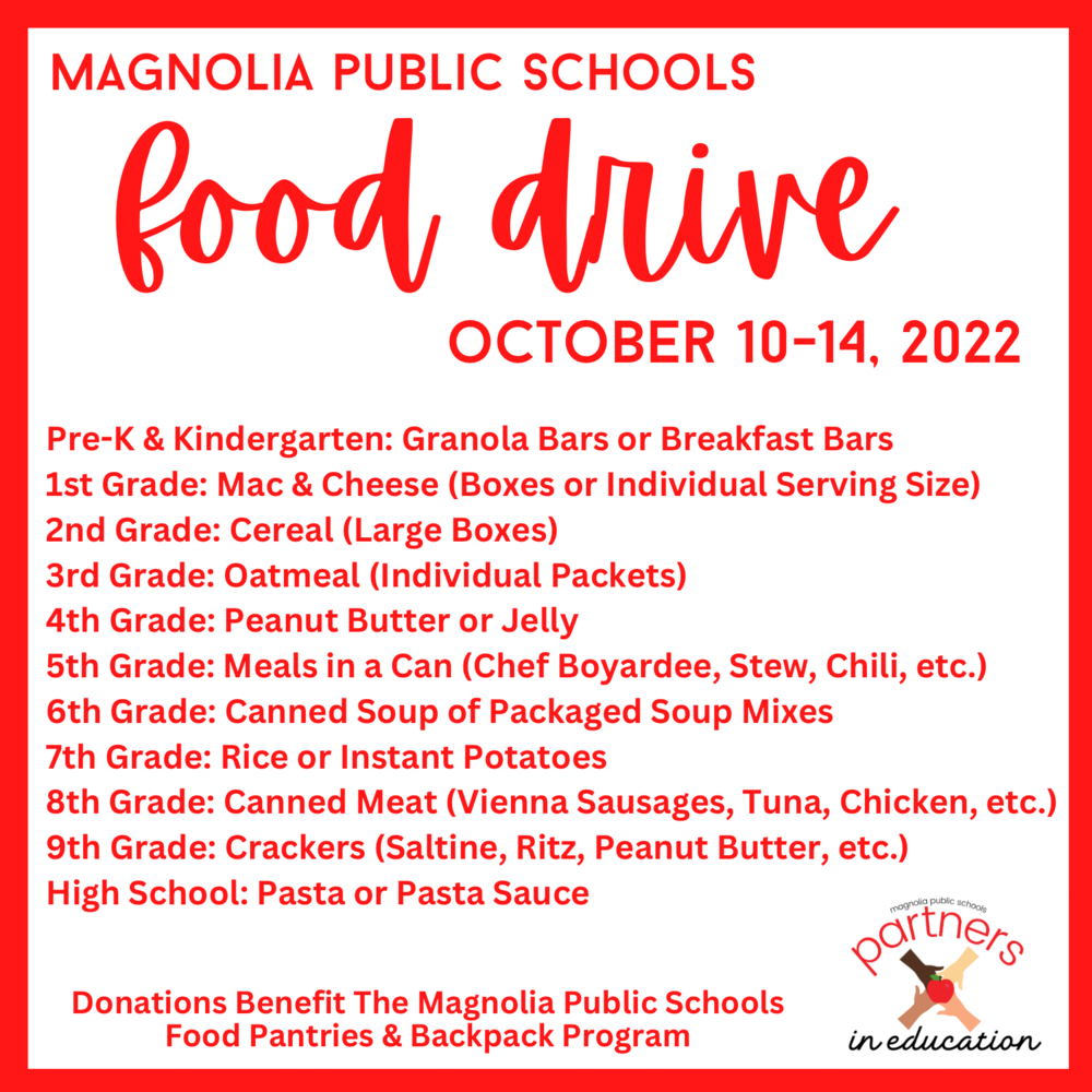 Partners In Education Food Drive