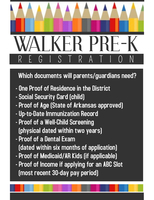 Walker Pre-Kindergarten Center Registration Information
