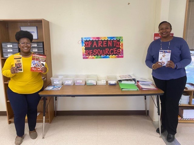 Members of Arkansas Workforce of Magnolia presenting resources to the Parent Center at Walker Pre-K. 