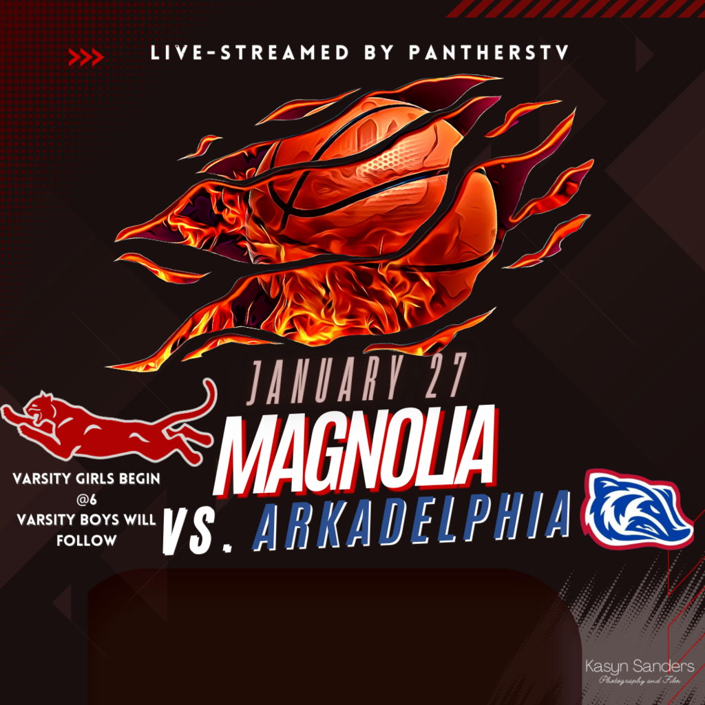 game day graphic for magnolia vs Arkadelphia home game January 27 