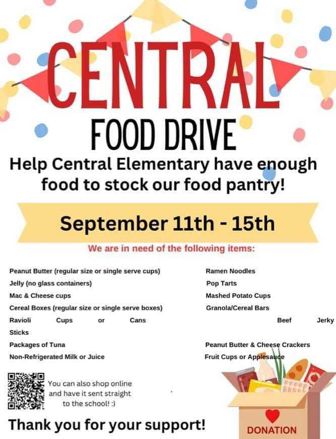 Central Food Drive Flyer