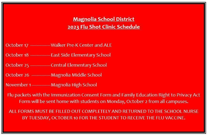 Magnolia Flu Clinic Announcement