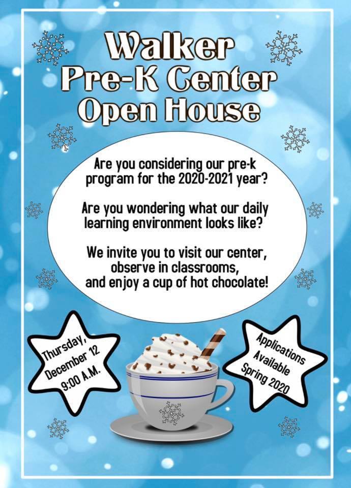 Open house is December 12th. 